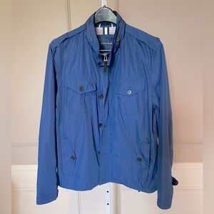 Cole Haan Blue Lightweight Bomber Jacket